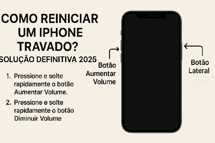 Como Reiniciar um iPhone Travado? Solução Definitiva 2025