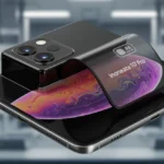Conceito do iPhone 17 Pro com tela dobrável, design futurista e módulo de câmera avançado com LiDAR.